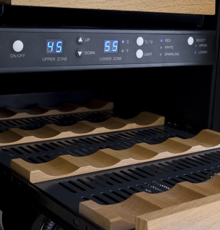 Allavino Residential Black 15" Wide FlexCount II Tru-Vino Technology 30 Bottle Dual Zone Black Wine Refrigerator