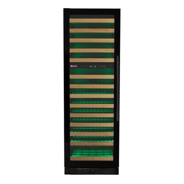 Allavino Residential Black Reserva Series 154 Bottle 71" Tall Dual Zone Left Hinge Black Glass Door Wine Refrigerator