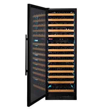 Allavino Residential Black Reserva Series 154 Bottle 71" Tall Dual Zone Left Hinge Black Glass Door Wine Refrigerator