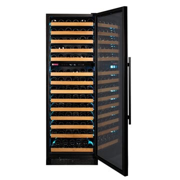 Allavino Residential Black Reserva Series 154 Bottle 71" Tall Dual Zone Right Hinge Black Glass Door Wine Refrigerator