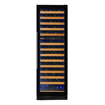 Allavino Residential Black Reserva Series 154 Bottle 71" Tall Dual Zone Right Hinge Black Glass Door Wine Refrigerator