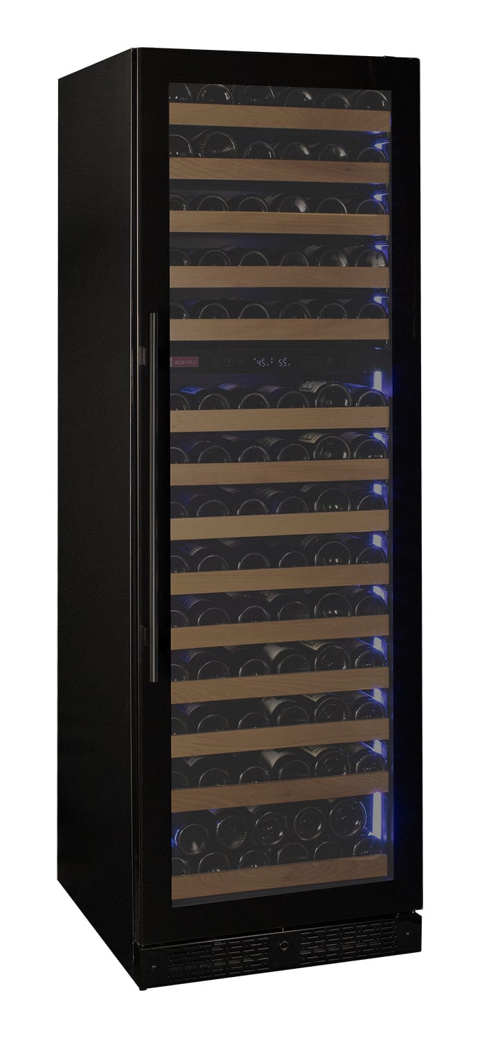 Allavino Residential Black Reserva Series 154 Bottle 71" Tall Dual Zone Right Hinge Black Glass Door Wine Refrigerator