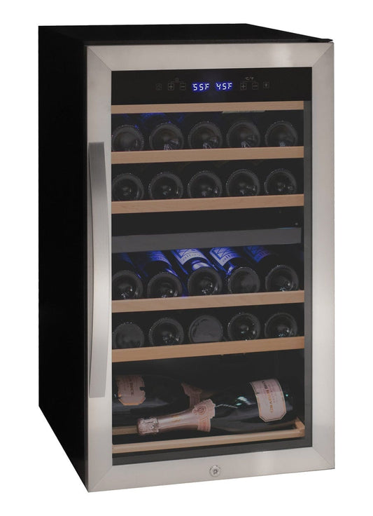 Dual zone wine cooler