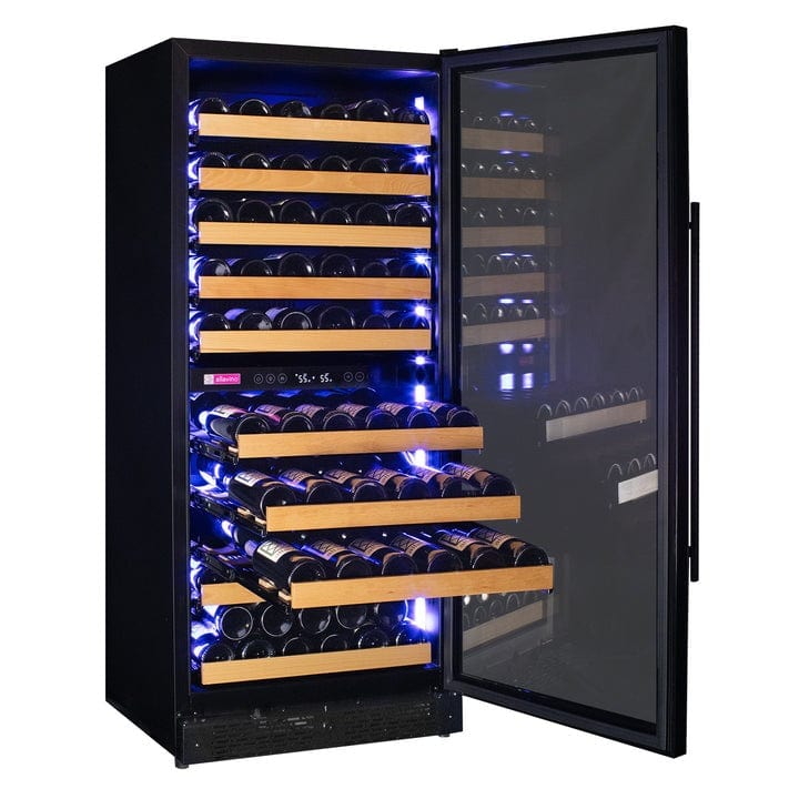 Allavino Residential Reserva Series 119 Bottle 55" Tall Single Zone Right Hinge Black Glass Wine Refrigerator VSW11955S-1BGR