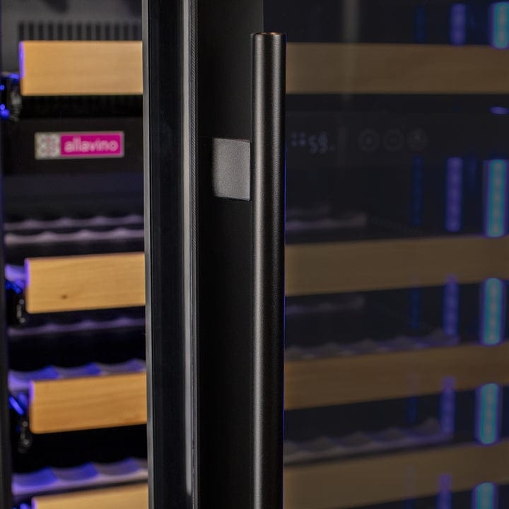 Allavino Residential Reserva Series 119 Bottle 55" Tall Single Zone Right Hinge Black Glass Wine Refrigerator VSW11955S-1BGR