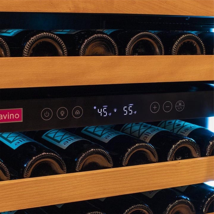 Allavino Residential Reserva Series 119 Bottle 55" Tall Single Zone Right Hinge Black Glass Wine Refrigerator VSW11955S-1BGR