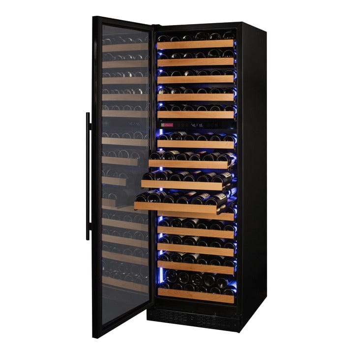 Allavino Residential Reserva Series 154 Bottle 71" Tall Dual Zone Left Hinge Black Glass Door Wine Refrigerator VSW15471D-2BGL
