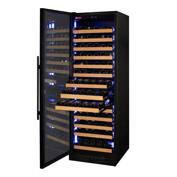 Allavino Residential Reserva Series 163 Bottle 71" Tall Single Zone Left Hinge Black Glass Door Wine Refrigerator VSW16371S-1BGL