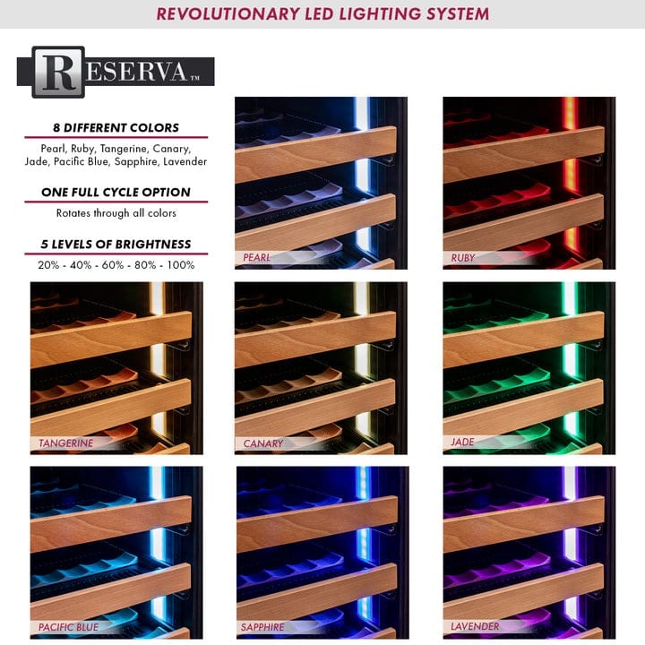 Allavino Residential Reserva Series 163 Bottle 71" Tall Single Zone Left Hinge Stainless Steel Wine Refrigerator