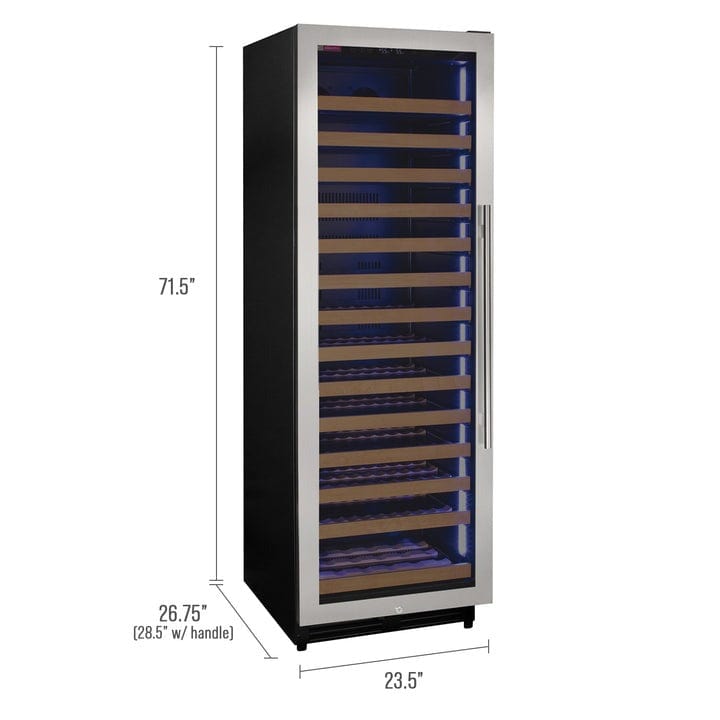 Allavino Residential Reserva Series 163 Bottle 71" Tall Single Zone Left Hinge Stainless Steel Wine Refrigerator