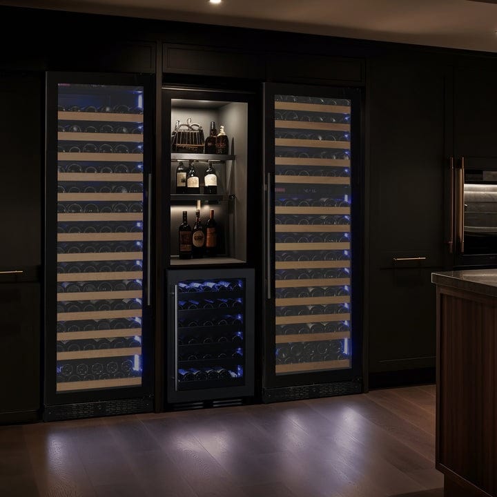 Allavino Residential Reserva Series 163 Bottle 71" Tall Single Zone Right Hinge Black Glass Door Wine Refrigerator VSW16371S-1BGR