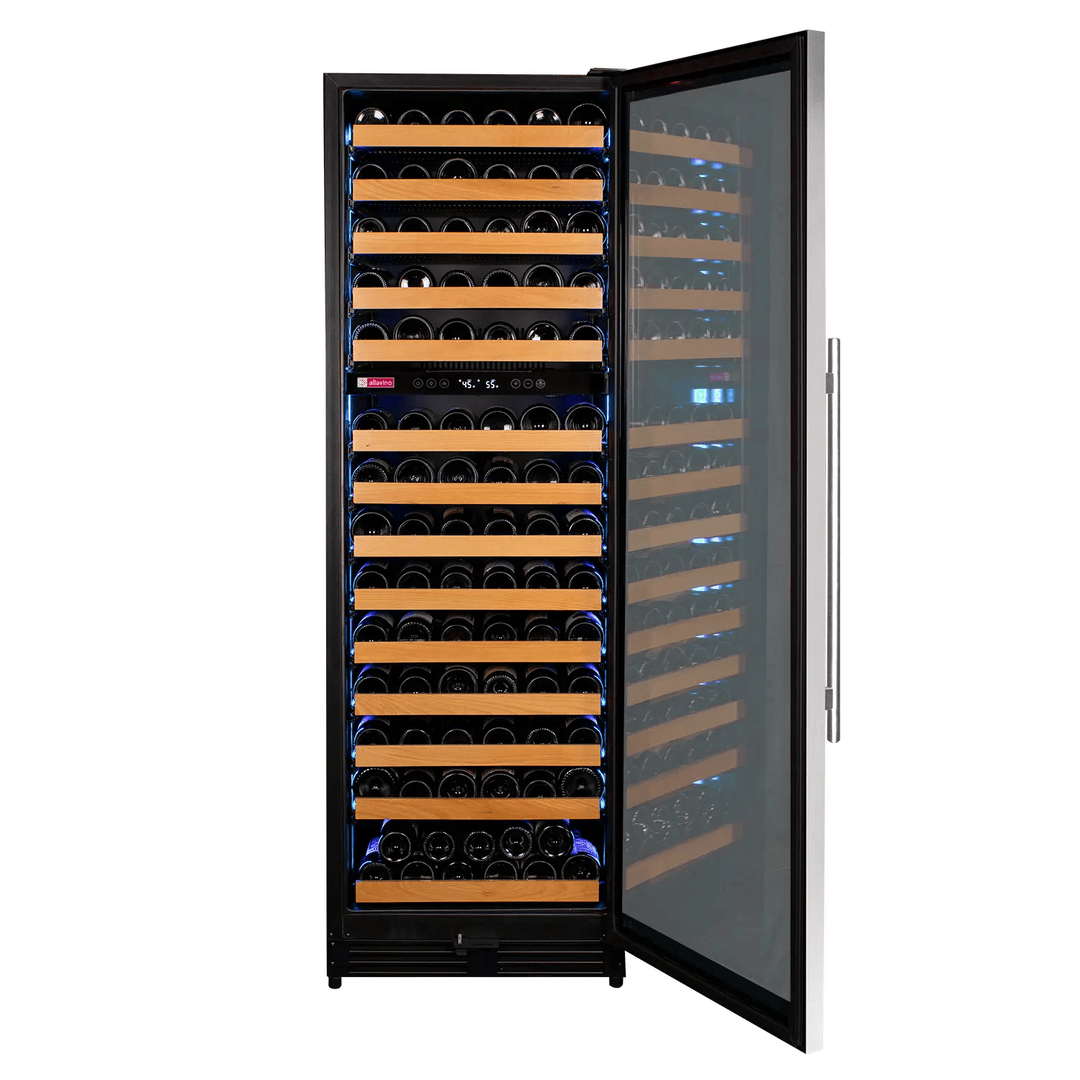 Allavino Residential Silver Reserva Series 154 Bottle 71" Tall Dual Zone Right Hinge Stainless Steel Wine Refrigerator