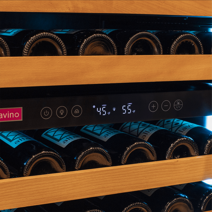 Allavino Residential Silver Reserva Series 154 Bottle 71" Tall Dual Zone Right Hinge Stainless Steel Wine Refrigerator