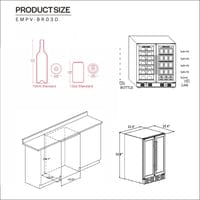 Empava Residential Empava 24" Dual Zone Wine and Beer Fridge Beverage Cooler BR03D
