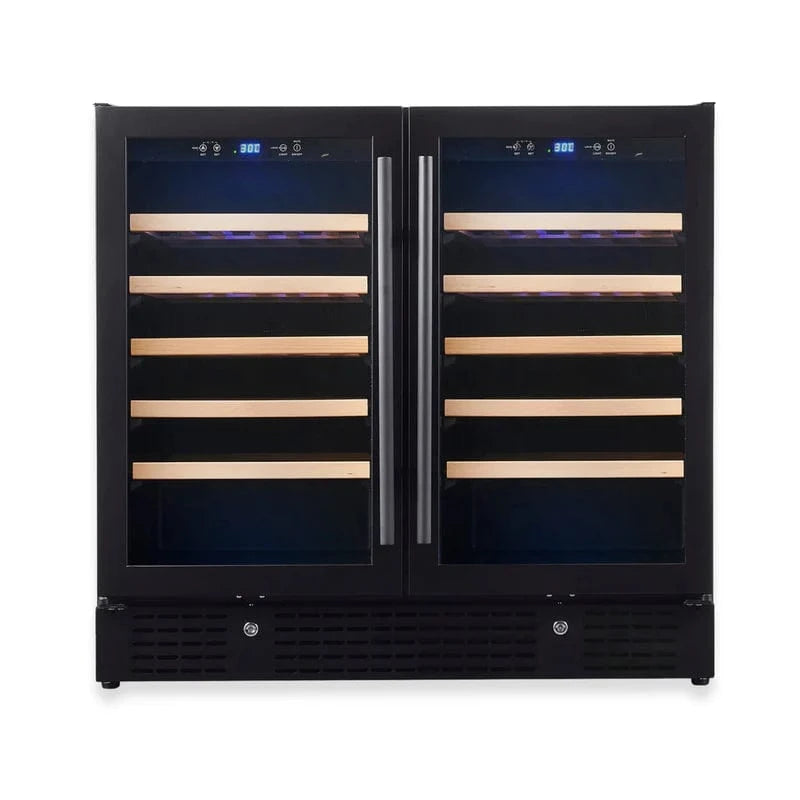 Kingsbottle Residential Under Island 36" Dual Zone Wine Fridge with Glass Door | Perfect for Renovations