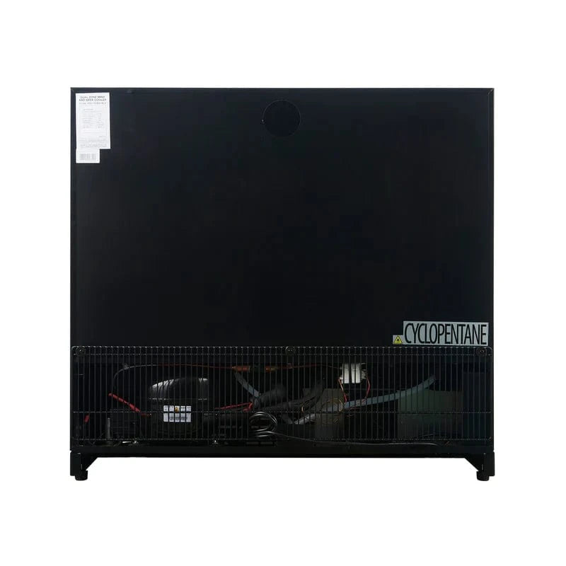 Kingsbottle Residential Under Island 36" Dual Zone Wine Fridge with Glass Door | Perfect for Renovations