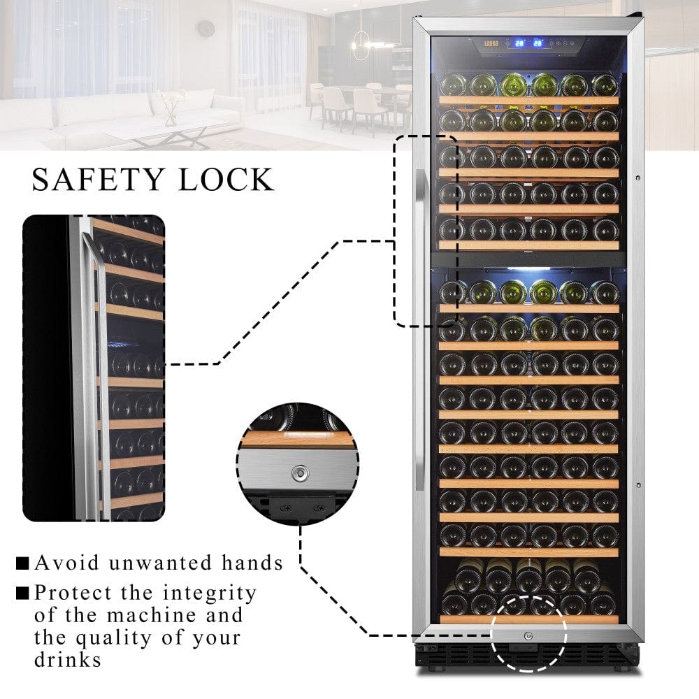 Lanbo Residential Lanbo 160 Bottle Dual Zone Wine Cooler - LW165D