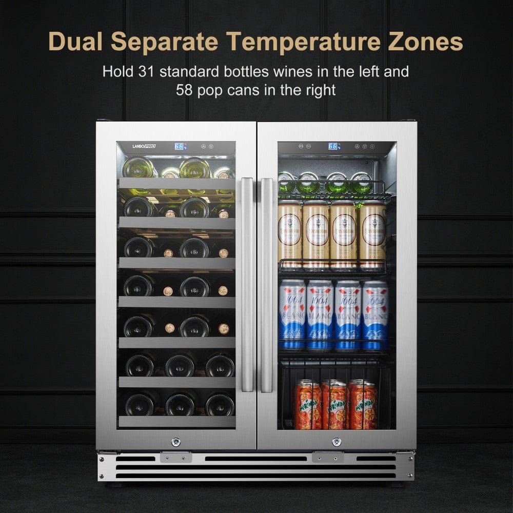 Lanbo Residential LanboPro 30 Inch Wine and Beverage Cooler - LP66B