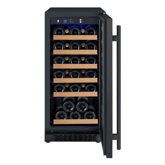 Allavino Residential 15" Wide FlexCount II Tru-Vino 30 Bottle Single Zone Black Wine Refrigerator VSWR30-1BR20