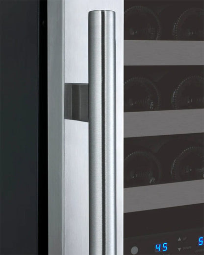 Allavino Residential 24" Wide FlexCount II Tru-Vino 121 Bottle Dual Zone Stainless Steel Left Hinge Wine Refrigerator VSWR121-2SL20