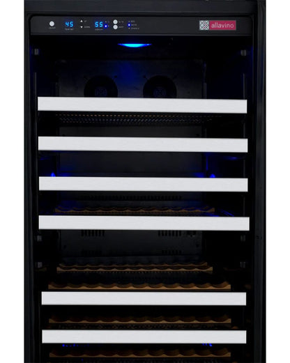 Allavino Residential 24" Wide FlexCount II Tru-Vino 128 Bottle Single Zone Stainless Steel Left Hinge Wine Refrigerator