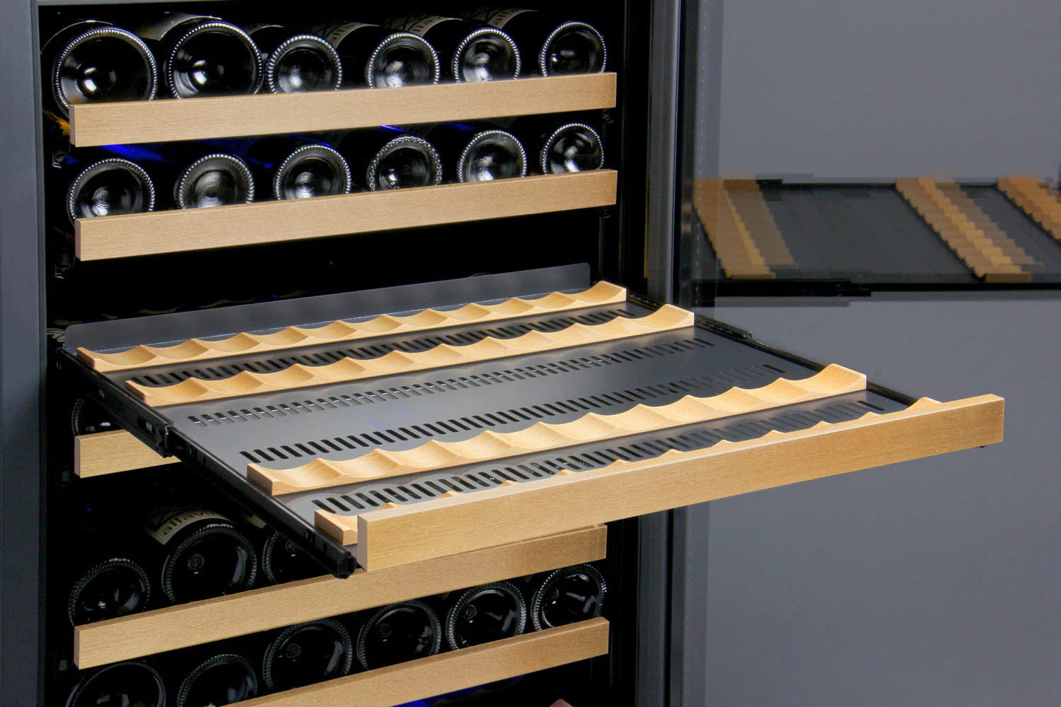 Allavino Residential 24" Wide FlexCount II Tru-Vino 172 Bottle Dual Zone Black Left Hinge Wine Refrigerator VSWR172-2BL20