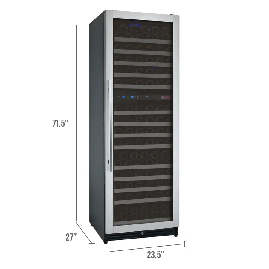 Allavino Residential 24" Wide FlexCount II Tru-Vino 172 Bottle Dual Zone Stainless Steel Right Hinge Wine Refrigerator VSWR172-2SR20