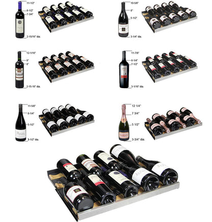 Allavino Residential 24" Wide FlexCount II Tru-Vino 177 Bottle Single Zone Black Left Hinge Wine Refrigerator VSWR177-1BL20