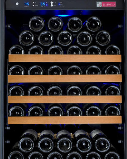 Allavino Residential 24" Wide FlexCount II Tru-Vino 177 Bottle Single Zone Black Left Hinge Wine Refrigerator VSWR177-1BL20