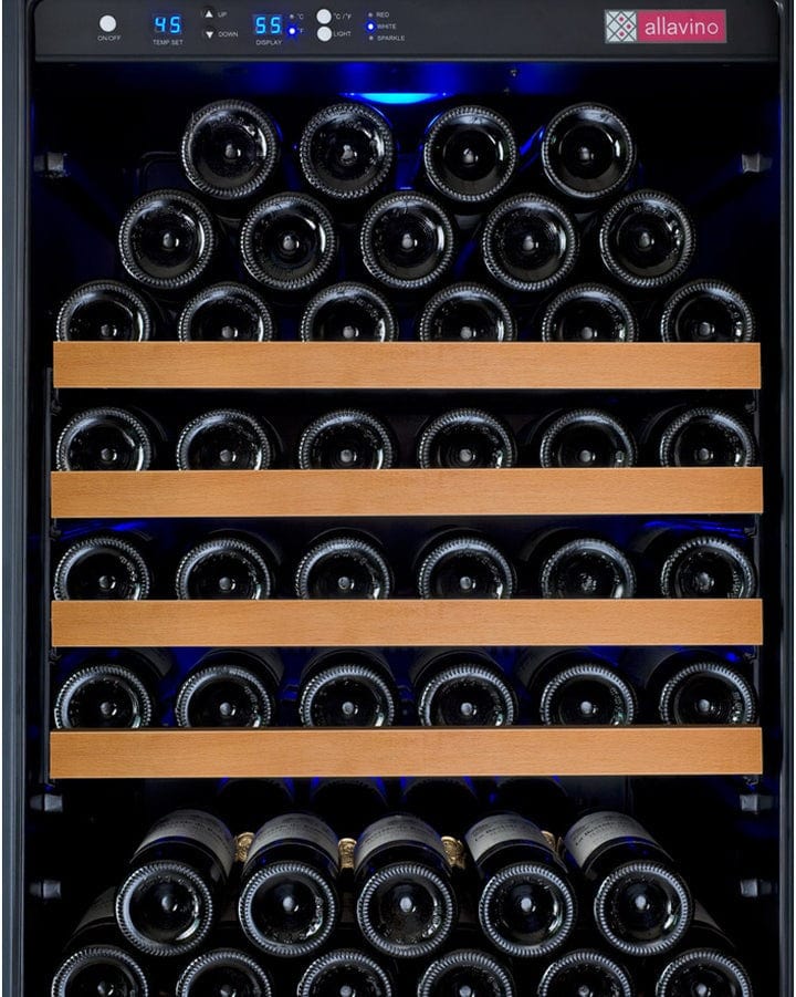 Allavino Residential 24" Wide FlexCount II Tru-Vino 177 Bottle Single Zone Black Right Hinge Wine Refrigerator VSWR177-1BR20