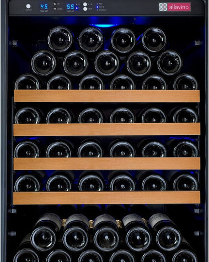 Allavino Residential 24" Wide FlexCount II Tru-Vino 177 Bottle Single Zone Black Right Hinge Wine Refrigerator VSWR177-1BR20
