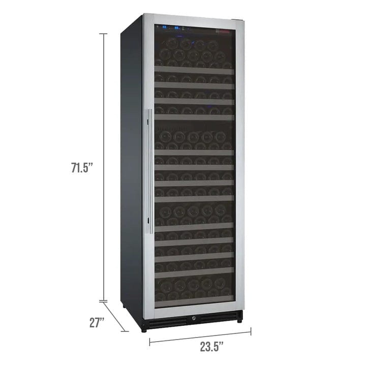 Allavino Residential 24" Wide FlexCount II Tru-Vino 177 Bottle Single Zone Stainless Steel Right Hinge Wine Refrigerator VSWR177-1SR20
