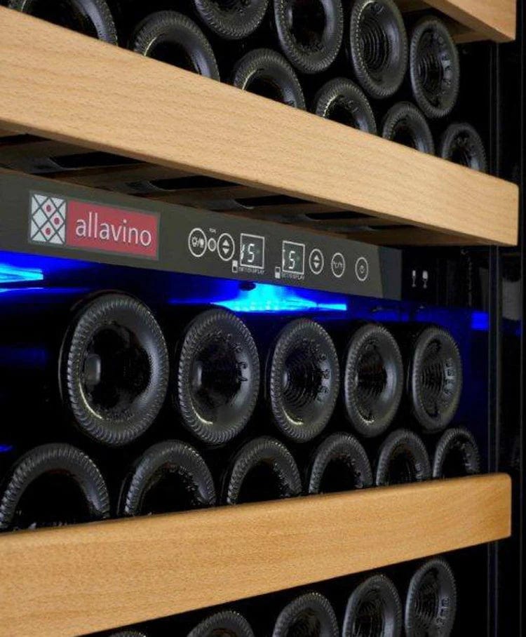 Allavino Residential 24" Wide Vite II Tru-Vino 99 Bottle Dual Zone Black Right Hinge Wine Refrigerator YHWR99-2BR20