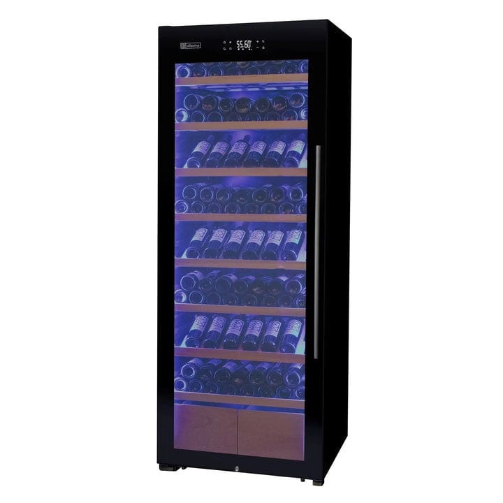 Allavino Residential 29" Wide 248 Bottle Single Zone Black Glass Left Hinge Wine Refrigerator with Display Shelving KWR248S-1BGL