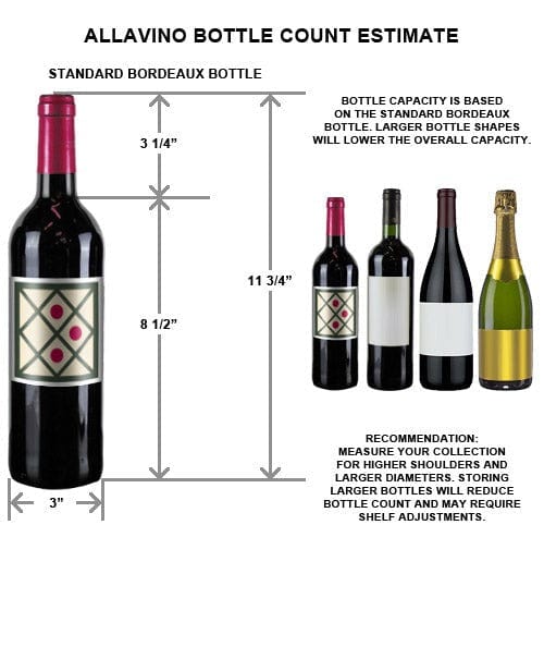Allavino Residential 32" Wide Vite II Tru-Vino 277 Bottle Single Zone Black Left Hinge Wine Refrigerator YHWR305-1BL20