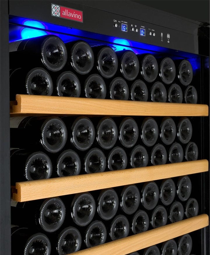 Allavino Residential 32" Wide Vite II Tru-Vino 277 Bottle Single Zone Black Left Hinge Wine Refrigerator YHWR305-1BL20
