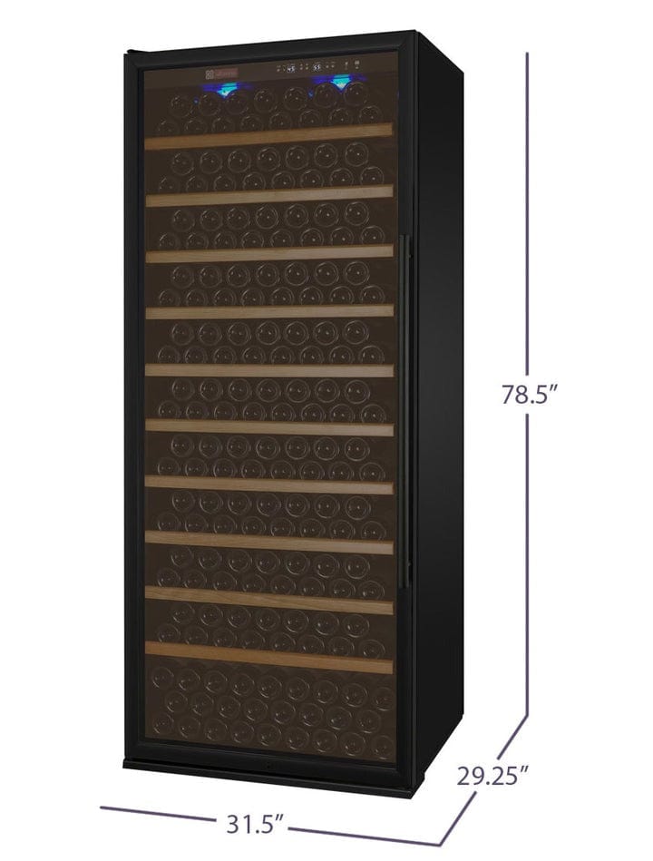 Allavino Residential 32" Wide Vite II Tru-Vino 277 Bottle Single Zone Black Left Hinge Wine Refrigerator YHWR305-1BL20