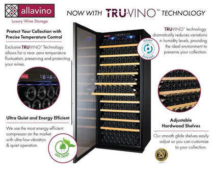 Allavino Residential 32" Wide Vite II Tru-Vino 277 Bottle Single Zone Stainless Steel Right Hinge Wine Refrigerator YHWR305-1SR20