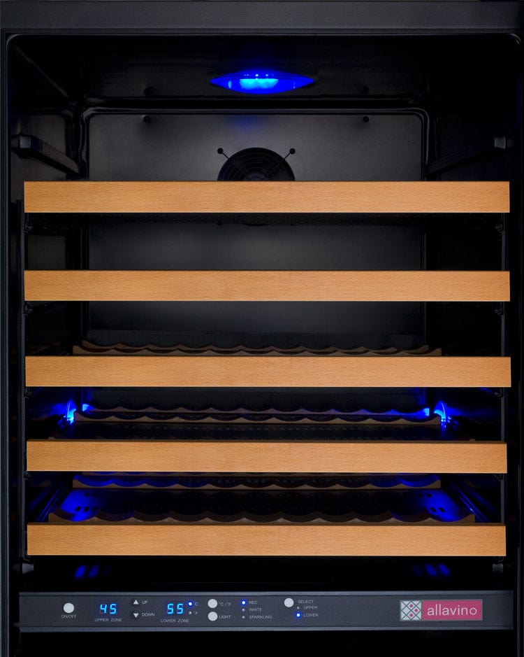 Allavino Residential Allavino 24" Wide FlexCount II Tru-Vino 172 Bottle Dual Zone Wine Refrigerator