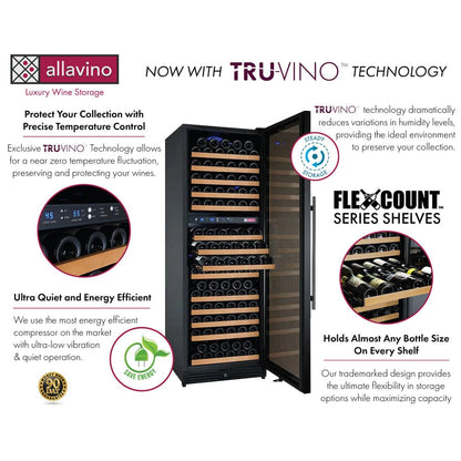 Allavino Residential Allavino 24" Wide FlexCount II Tru-Vino 172 Bottle Dual Zone Wine Refrigerator