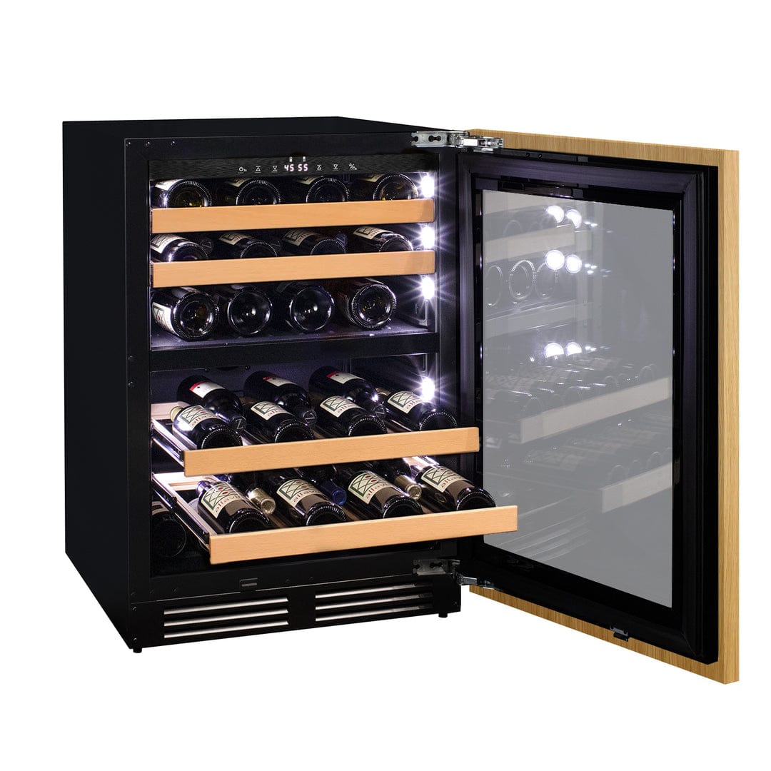 Allavino Residential Black 24" Wide Dual Zone Panel Ready Wine Refrigerator