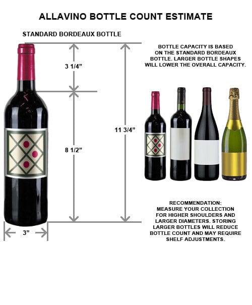 Allavino Residential Black 32" Wide Vite II Tru-Vino 277 Bottle Single Zone Black Right Hinge Wine Refrigerator