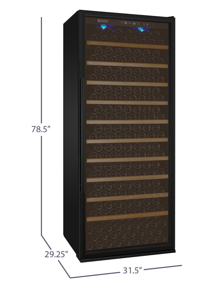 Allavino Residential Black 32" Wide Vite II Tru-Vino 277 Bottle Single Zone Black Right Hinge Wine Refrigerator