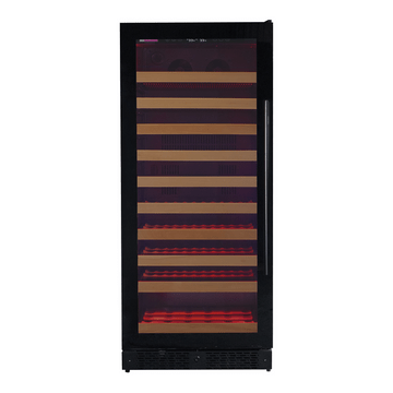 Allavino Residential Black Reserva Series 119 Bottle 55" Tall Single Zone Left Hinge Black Glass Wine Refrigerator