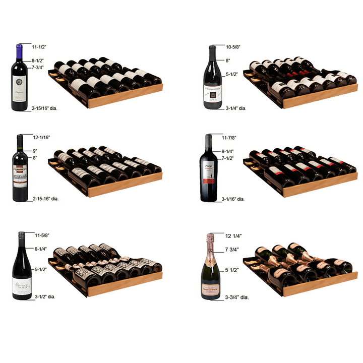 Allavino Residential Black Reserva Series 119 Bottle 55" Tall Single Zone Left Hinge Black Glass Wine Refrigerator