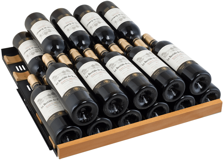 Allavino Residential Black Reserva Series 119 Bottle 55" Tall Single Zone Left Hinge Black Glass Wine Refrigerator
