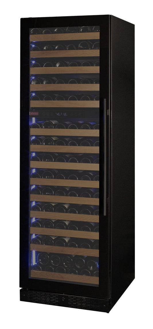 Allavino Residential Black Reserva Series 154 Bottle 71" Tall Dual Zone Left Hinge Black Glass Door Wine Refrigerator