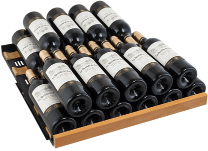 Allavino Residential Black Reserva Series 154 Bottle 71" Tall Dual Zone Right Hinge Black Glass Door Wine Refrigerator