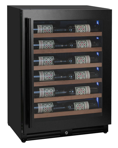 Allavino Wine Cooler Refrigerator Black / Single Zone Reserva Series 27 Bottle Shallow Depth Built-in Wine Refrigerator