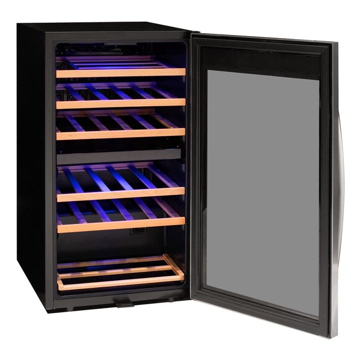 Allavino Residential Cascina Series 28 Bottle Dual Zone Freestanding Wine Cooler Refrigerator with Stainless Steel Door KWR28D-2SR